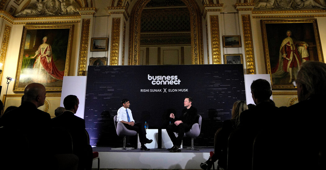 Rishi Sunak and Elon Musk Discuss A.I. Risks at Safety Summit
